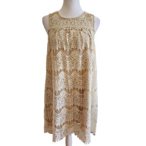 New Small Speechless Cream Lace Mini Dress